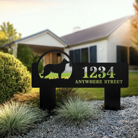 Dog-Scene-Address-Sign-in-Front-of-a-House