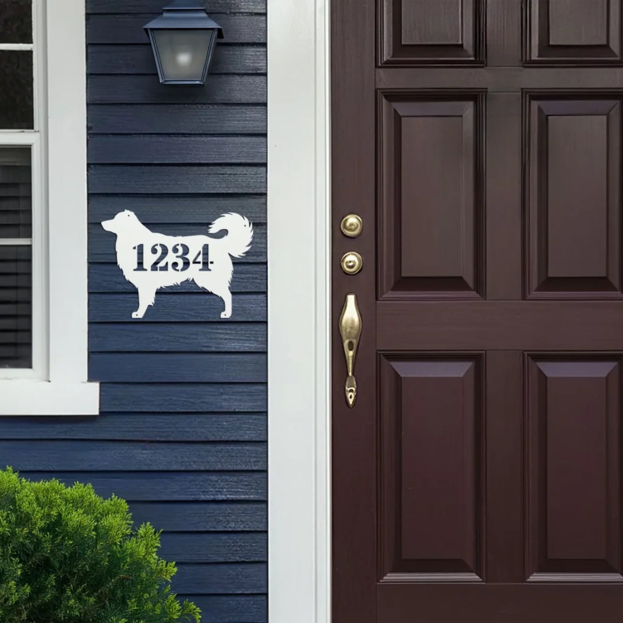 Standing-Dog-House-Number-Sign-Next-to-the-Front-Door-of-a-House