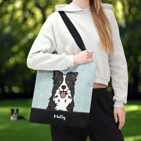 Woman-Walking-Through-Park-with-a-Personalized-Tote-Bag