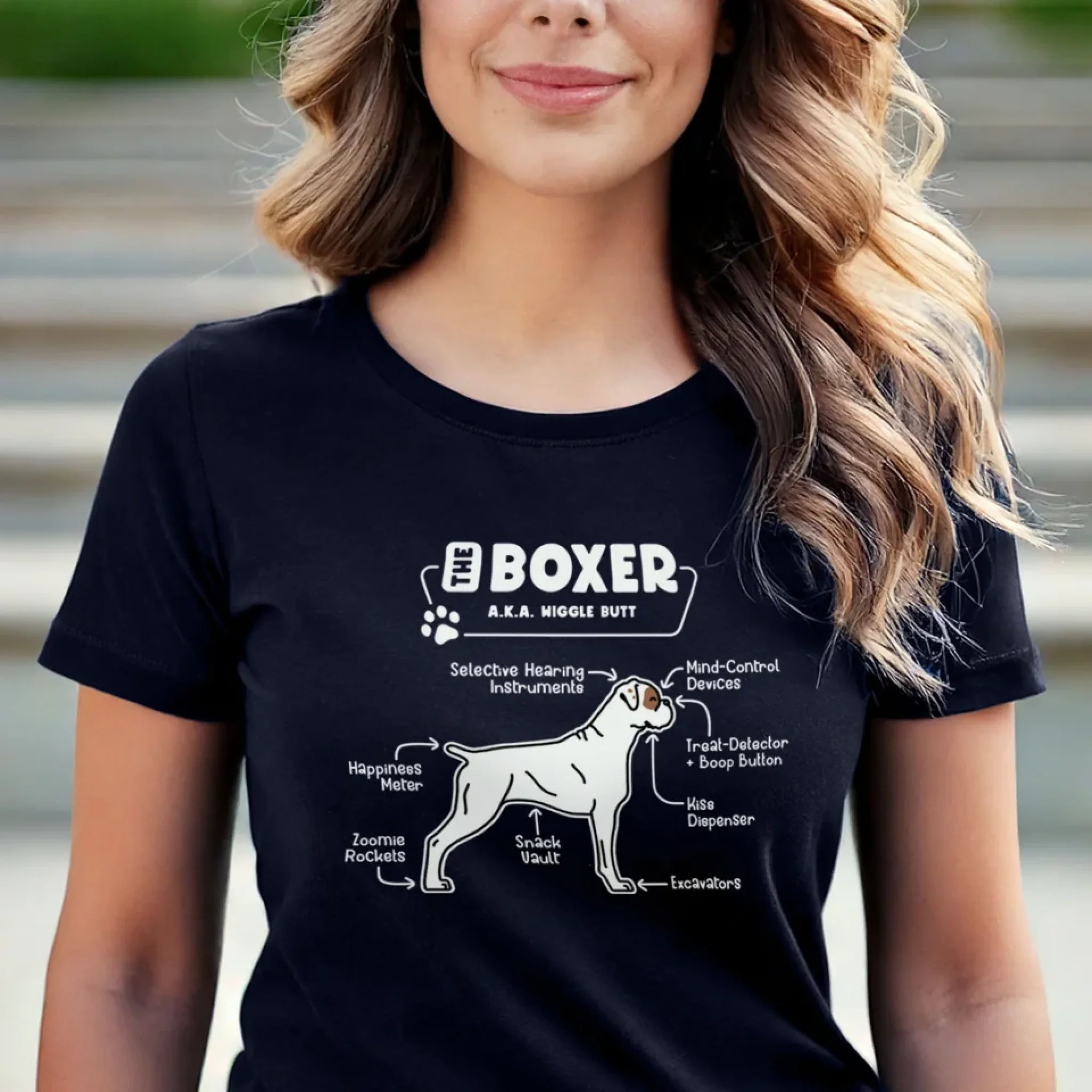 Woman-Wearing-Navy-Shirt_Anatomy-of-a-Dog