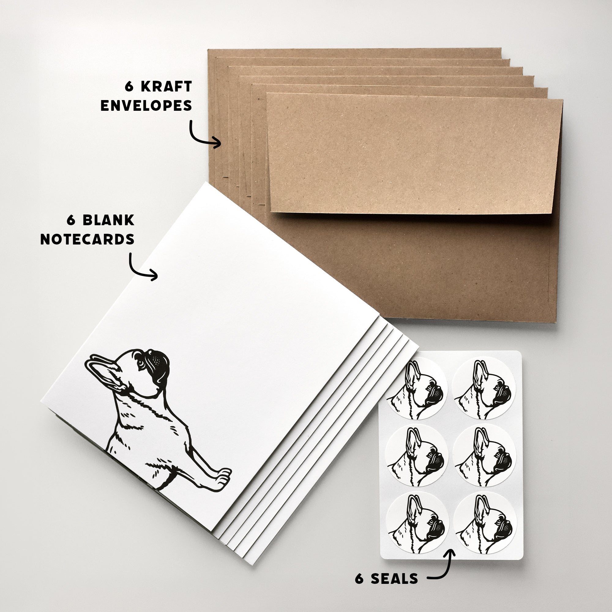 French Bulldog Blank Notecard Set